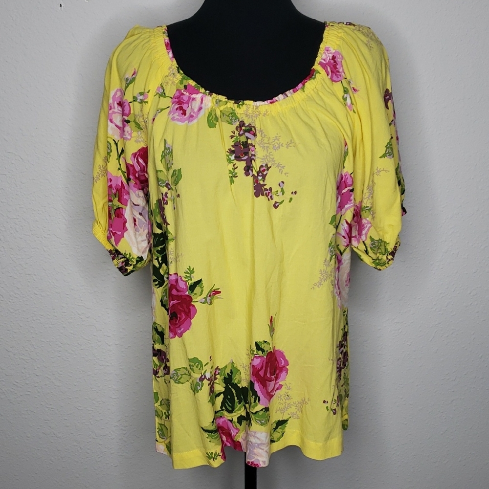 NEW Matilda Jane Enchanted Garden In Town Peasant Floral Blouse Size S Bohemian